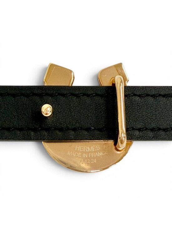 Hermes Kit Joquette Veau Swift Golden Yellow Reversible Belt Brown Black 70